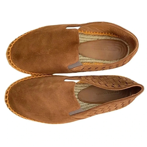 Bottega Veneta Intrecciato Suede Woven Espadrilles Mens 38 = US 5 Warm Tan EUC main image 10
